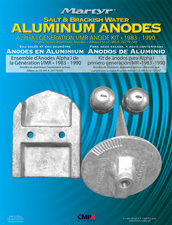 Allpa aluminium anode kit alpha-1, gen-I 1983-1990